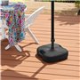 Pied de parasol en plastique anthracite à remplir pour mâts de parasol jusqu'à 33 cm - 45 x 45 cm - Support de parasol à remplir