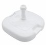 Pied de parasol en plastique - 45 x 45 cm - À remplir pour mâts de parasol jusqu'à 33 cm - Blanc - Support de parasol à remplir