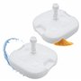 Pied de parasol en plastique - 45 x 45 cm - À remplir pour mâts de parasol jusqu'à 33 cm - Blanc - Support de parasol à remplir 