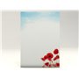 PaperandShine Lot de 20 feuilles de papier à lettre Motif coquelicots 100 g/m²