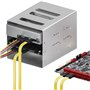 deleyCON 2x 0,5m Câbles S-ATA 3 + Adaptateur Secteur 4-Pin à 2x SATA - Câble de Données HDD SSD Avec Clip - 1x Prise Droite à 1x