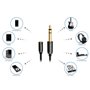 deleyCON 0,2m Câble Adaptateur Jack Stéréo Audio - Jack Mâle 6,3mm vers Jack Femelle 3,5mm - Jack Mâle & Femelle Doré - Noir