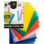 OfficeTree 25x Protège Cahier A4 Multicolores - Couvre Cahier A4 - Protege Cahier A4 - Protege Cahier 21x29.7 avec Rabat - Couvr