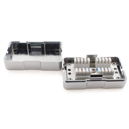 1aTTack.de 367437 LSA+ boîtier de connexion réseau extension du boîtier de connexion LSA+ assemblage CAT.6 - (1 pièce) - argent