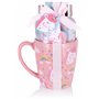 BRUBAKER Cosmetics - Coffret de bain & douche - Fleur de cerisier - 5 Pièces - Mug Licorne XXL incl. - Idée cadeau Femme & Fille