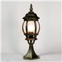 Luminaire de chemin en aluminium et verre doré antique IP23 pour terrasse jardin 50,5 cm petit E27 Lanterne rustique style maiso