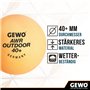 GEWO AWR Outdoor 40+ Lot de 6 balles de Tennis de Table en Plastique hydrofuges pour l'extérieur - Qualité supérieure - Résistan