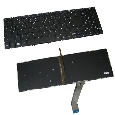 Clavier QWERTZ allemand avec rétroéclairage pour Acer Aspire Nitro V5-573PG V5-583G VN7-571 VN7-571G VN7-591 VN7-591G VN7-591G-7