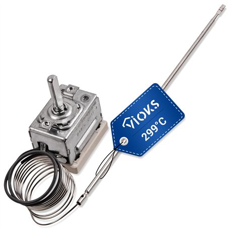 Régulateur de température de rechange pour Amica 8032828 EGO 55.17069.140 - Thermostat de four 299 °C - Pièces de rechange