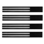 paymali Lot de 4 bandes élastiques avec fermeture Velcro - Noir