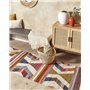 Tapis Kilim Multicolore en Laine 80 x 300 cm avec Pompons Oriental Fait Main Mrgashat