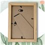 damaloo Lot de cadres photo 10 x 15 cm en bois avec motif - Moderne - Effet bambou - Cadre photo debout et suspendu - Grand cadr