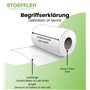Stoeffler Rouleau de papier à patron 91,4 cm x 70 m - 35 g/m² transparent - Variété 111-35 - Infroissable - Antidérapant - Pour 