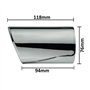 L&P A292 Embout Echappement inox chromé en acier inoxydable poli compatible avec Audi A1 8X A3 8P 8V et compatible Avec VW Golf