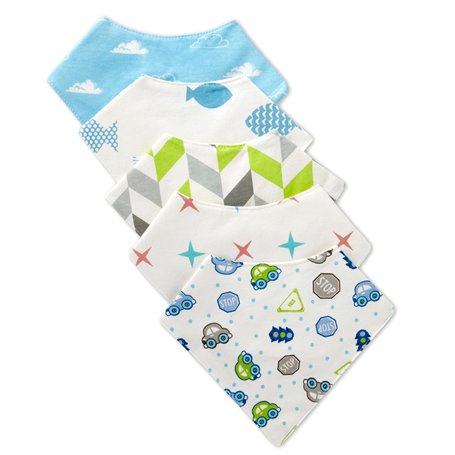 talinu set de 5 bavoirs bandana