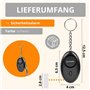 AMATHINGS Porte-clés alarme de poche avec lumière LED – Alarme de panique porte-clés d'autodéfense – Appareil d'alarme pour sac 