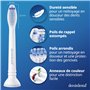 8 Pack demirdental compatible pour Philips Sonicare Têtes de brosse de rechange, Sensible, Blanc, remplace HX6058