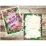 Edition Colibri 10 invitations en Français ALOHA Fête avec Flamant Rose: lot de 10 cartes d'invitation pour un anniversaire de f