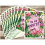 Edition Colibri 10 invitations en Français ALOHA Fête avec Flamant Rose: lot de 10 cartes d'invitation pour un anniversaire de f