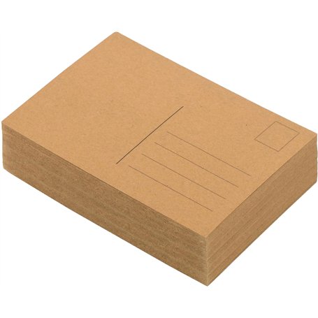 Heite Lot de 75 cartes postales vierges marron - Format A6 - Pour bricolage créatif - Cartes postales personnalisées - Carton kr