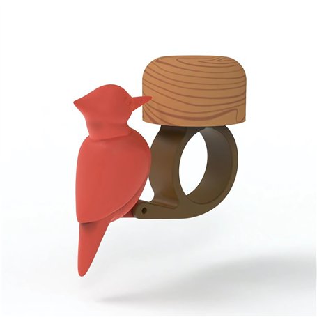 Winkee - Sonnette de vélo Vogel - Petite sonnette amusante pour VTT