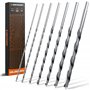 MEISTERGRIFF® Lot de 7 forets à bois longs – Forets extra tranchants – Forets hélicoïdaux stables et incassables – Diamètres 4