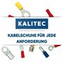 Kalitec RKSGM4 Lot de 10 cosses à anneau 4-6 mm² I Partiellement isolé M4 jaune I Cuivre I Collier en PVC I Pour connecter des c