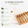 Greenable ® Porte-Savon & 2 Sachets de Savon - Égouttoir en bambou avec effet de séchage rapide - Sachet en sisal avec effet exf