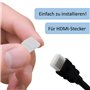 FeJu Lot de 6 capuchons de protection HDMI - Transparent - Plastique - Capuchons anti-poussière pour câble HDMI - Protection de