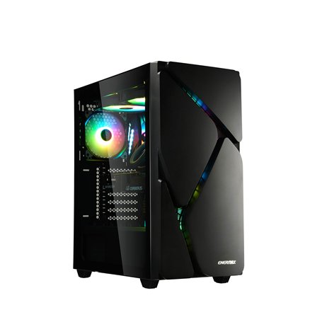 ENERMAX MARBLESHELL MS30 NOIR - Boîtier PC Gamer ARGB - Moyenne Tour ATX Fenêtre en verre trempé - Ventilateurs ARGB