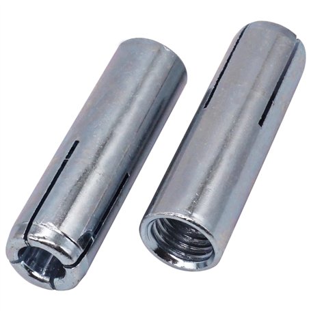 SKIR'CO Lot de 4 chevilles M12 x 50 mm - Manchon d'extension pour boulons - Chevilles murales - Ancrage pour béton