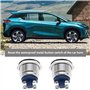 Lot de 2pcs Interrupteurs à Bouton-Poussoir de Voiture 3A 12V pour Voiture Bouton Poussoir Rond Étanche Accessoires pour Voiture
