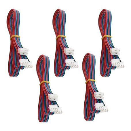OTOTEC 5pcs Câble de Connexion de Moteur Fil de Connexion de Moteur Pas à Pas Câble de Connexion à Double Extrémité à 4 Broches