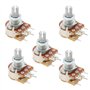 OTOTEC Lot de 5 potentiomètres WH148 B10K à vitesse réglable 5 broches Longueur de l'arbre 15 mm Rondelle d'écrou Accessoire Con