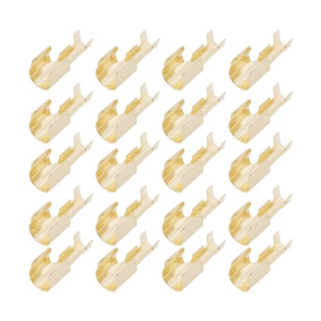 EMSea Lot de 50 Clips de Porte-fusible en Verre 6 X 30 Mm Connecteurs Bouton de Contact Porte-fusible en Laiton Clip de Porte-fu