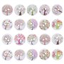 VGOL 200pcs Boutons en Bois Avec Motif d'Arbre Mélangé - Décoratifs Multicolores - Accessoires de Bricolage pour Couture