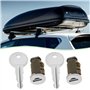 VGOL 2pcs Porte Bagages de Toit Serrure de Sécurité en Forme de Tonneau Serrure de Chargement de Toit clé Compatible avec Thule 