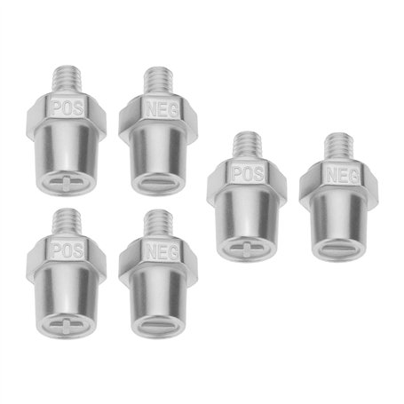 VGOL Lot de 3 Paires Connecteurs Bornes Batterie en Zinc à Filetage Mâle M8 Adaptateur de Bornes Charge Positives Et Négatives p