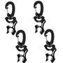 BOFRHME 4 PièCes SéRies PlongéE sous-Marine Double Support de Tuyau Pince PlongéE sous-Marine Double BCD Pince de Tuyau Accessoi