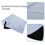 Lobamop Housse de protection pour chaussettes de surf, 6 m, rayures bleues et blanches, sac de rangement
