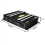 Aisuoka Amplificateur de Voiture en Alliage D'Aluminium Noir Haute Puissance C-236 3800W 2 Canaux pour Caisson de Basses de Voit