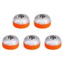 Kquepo 5Pcs V16 Feux de Signalisation LED d'urgence Blancs et Jaunes avec Une Base Magnétique
