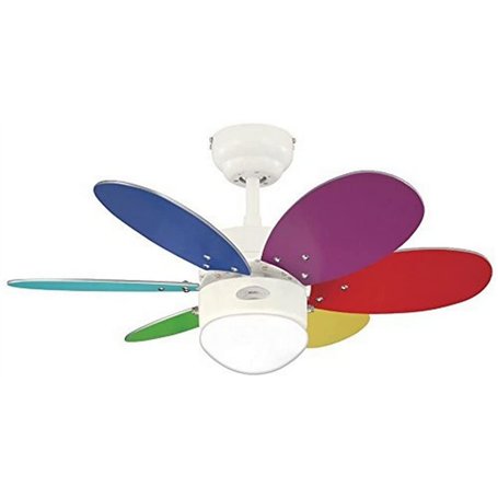 78673 Ventilateur de plafond d'intérieur à six pales et une lampe Turbo II de 76 cm