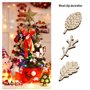 SG Store 200pcs Embellissements en Bois Copeaux de Bois Décoratifs Écureuil Champignon Feuille Hérisson Gland Brindille Formes T
