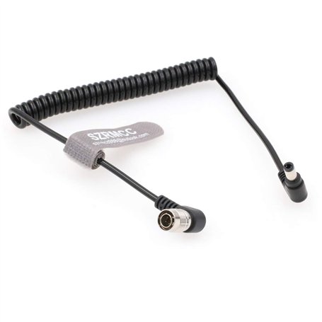 SZRMCC DC 2.5mm à Angle Droit Hirose 4 Broches câble d'alimentation enroulé mâle pour appareils sonores 688644633 Zoom F4 F8 Zax