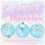 Christmas Concepts® Lot de 3 Boules à facettes géantes Bleues irisées de 150 mm (5,9") - Décorations à Suspendre incassables - D