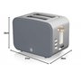 Swan Nordic Set Desayuno Bouilloire sans fil 1,7 L 3000 W Grille-pain à fente large 2 tranches 3 fonctions Design moderne Effet