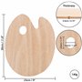 Kurtzy Set Pinceau Peinture et Palette en Bois (12 Pinceaux) Palette de Peintre Ovale - Peinture Acrylique, Huile et Aquarelle -