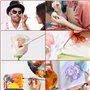 Kurtzy Set Pinceau Peinture et Palette en Bois (12 Pinceaux) Palette de Peintre Ovale - Peinture Acrylique, Huile et Aquarelle -