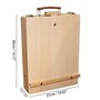 Kurtzy Chevalet Bois Portable pour Peinture et Dessin avec Boîte de Rangement - pour des Toiles Jusqu’à 30 cm - Chevalet de Tabl
